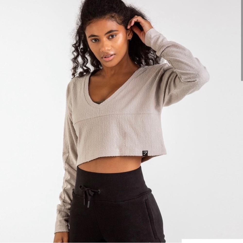 Gymshark Ultra Crop Towel Sweater - Medium